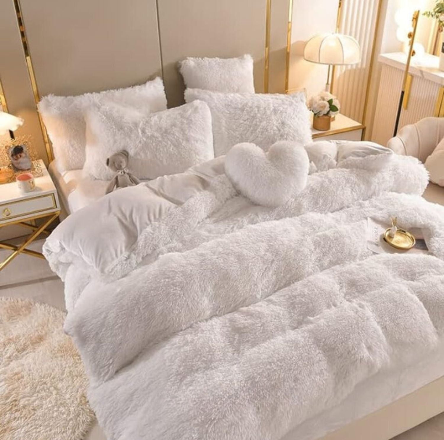 Serenosole™ SnuggleSky Fluffy Fleece Bedding | Unparalleled Softness and Warmth Every Night | Coziest Bedding 2024