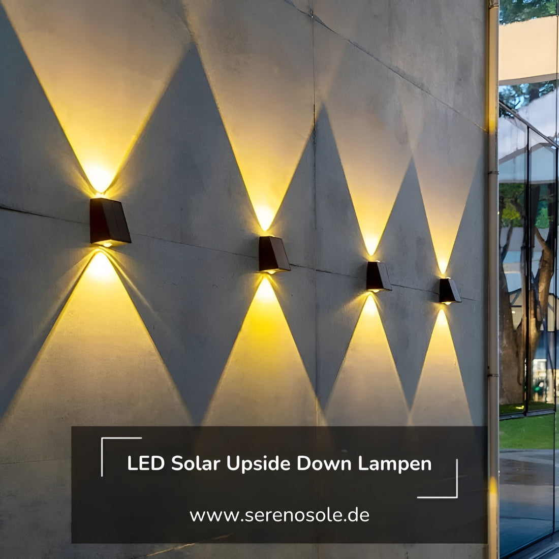Wireless LED Solar Upside Down Lamps-Create the perfect atmosphere in your garden!