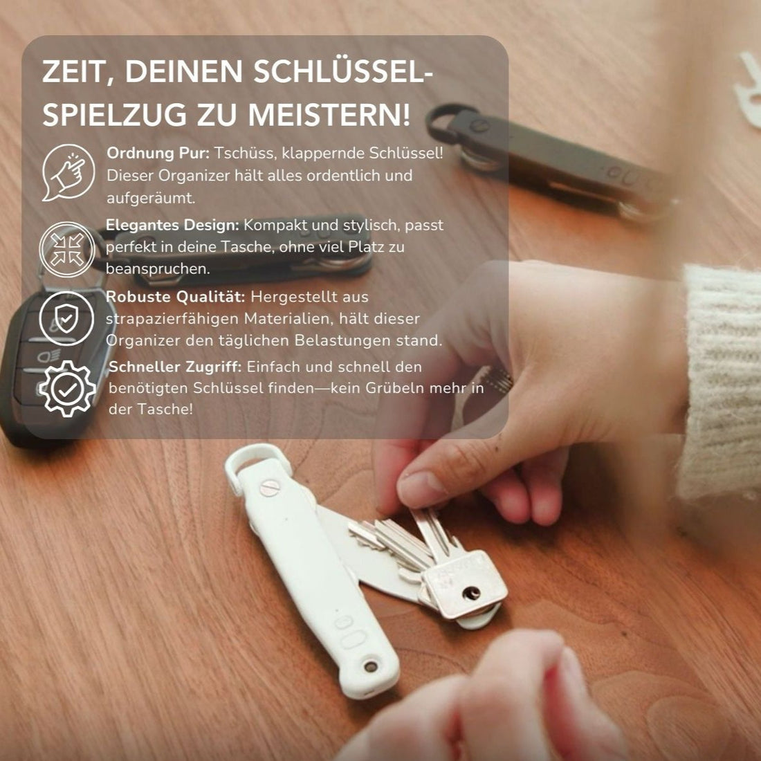 Serenosole™ KeySavvy Key Organizer | Compact, Clear Key Organizer | Pocket-Friendly Key Wizard 2024