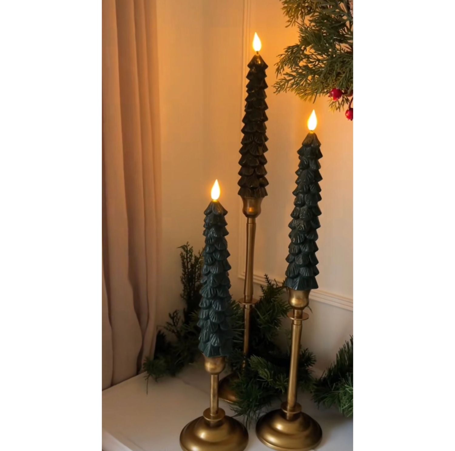 Serenosole™ CandleCharm Christmas Candle Lights | Cozy Christmas spirit everywhere (set of 3)