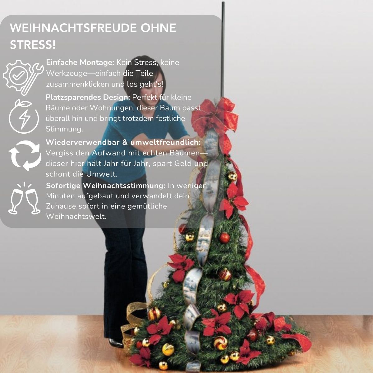 Serenosole™ BrightTree Smart Christmas Tree | Set up the Christmas tree now in 30 seconds.