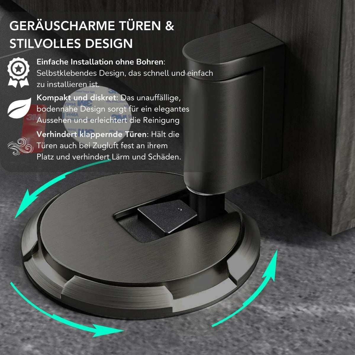 Serenosole™ Holdique Door Stop | Keeps doors quiet without drilling.  | Most popular doorstop 2024 (1+1 FREE)