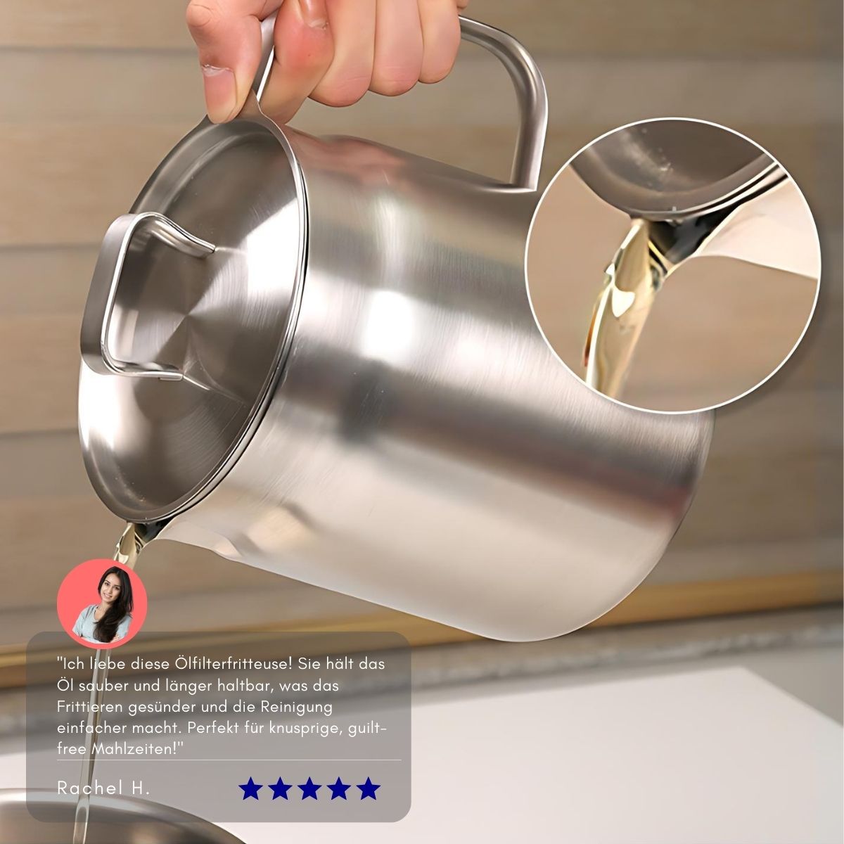 Oil Filtering Frying Pan