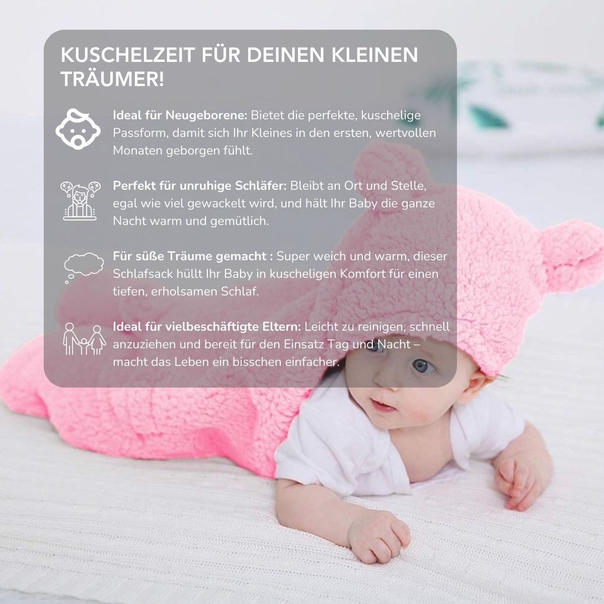 Serenosole™ LittleNest Baby Sleeping Bag | Cloud-soft comfort for the sweetest dreams | Softest Baby Sleeping Bag 2024