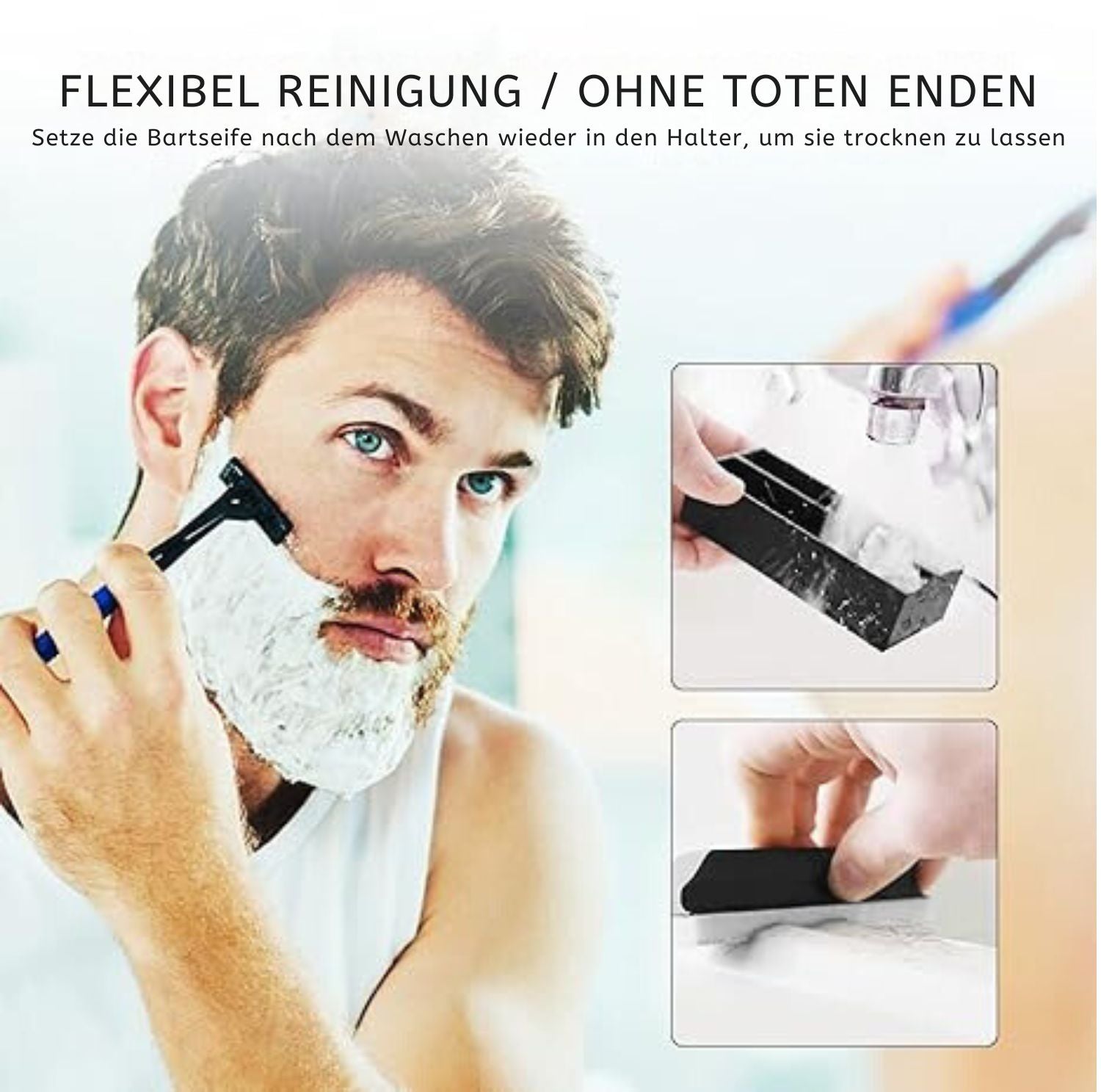 Beard Cleaning, Beard Clean Up Sink, Beard Clean Up Kit Use Beard Trimmings For Men Bathroom Sink And Countertops Cleaning, Clean Beard Trimmings From Sinks And Countertops (B)