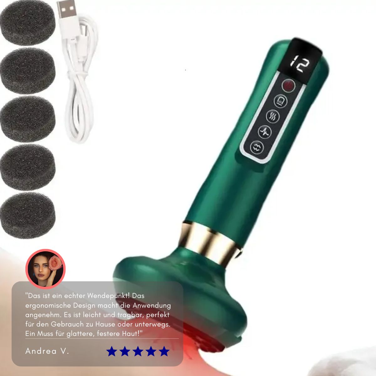 Serenosole™ CellaGlow Anti Cellulite Massager | For smoother skin and improved blood circulation | Best choice for firmer skin 2024 (+FREE massage oil)