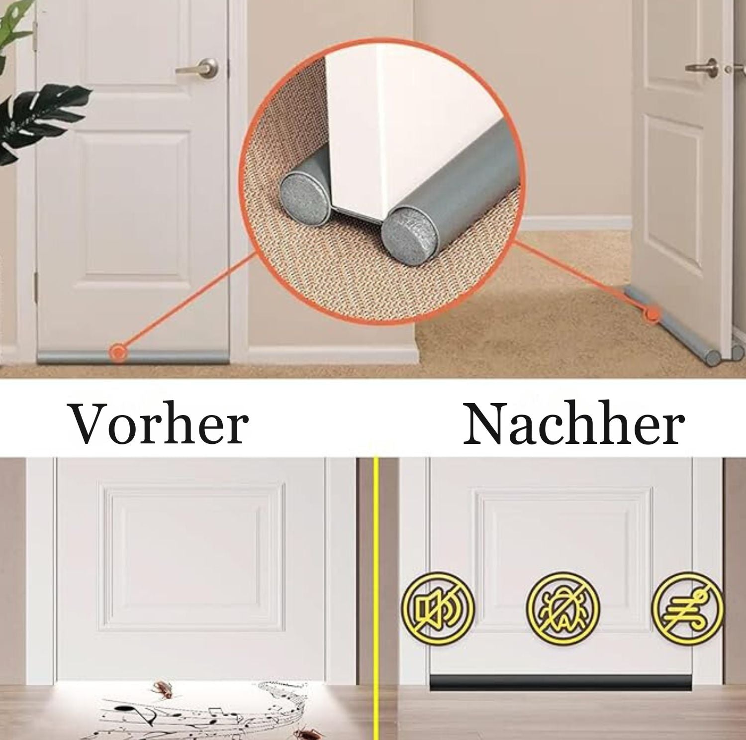 Serenosols™DoorCushion | Blocks cold drafts and noise | Best solution against cold 2024 (2 2 FREE)