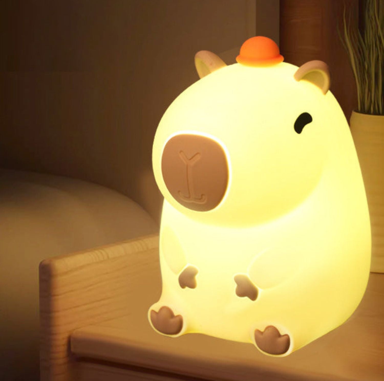 Serenosole™ DreamBeam Soft Silicone LED Night Light | Brings light and Lsmile with just one tap