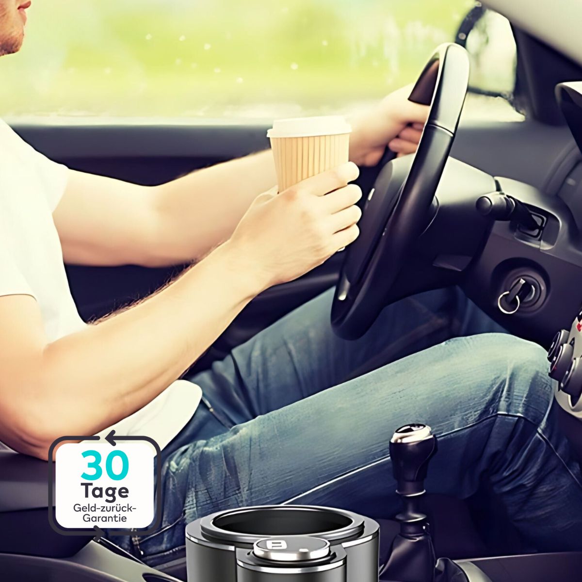 Serenosole™ GripSip Car Cup Holder | Keep drinks hot or cold on the go!