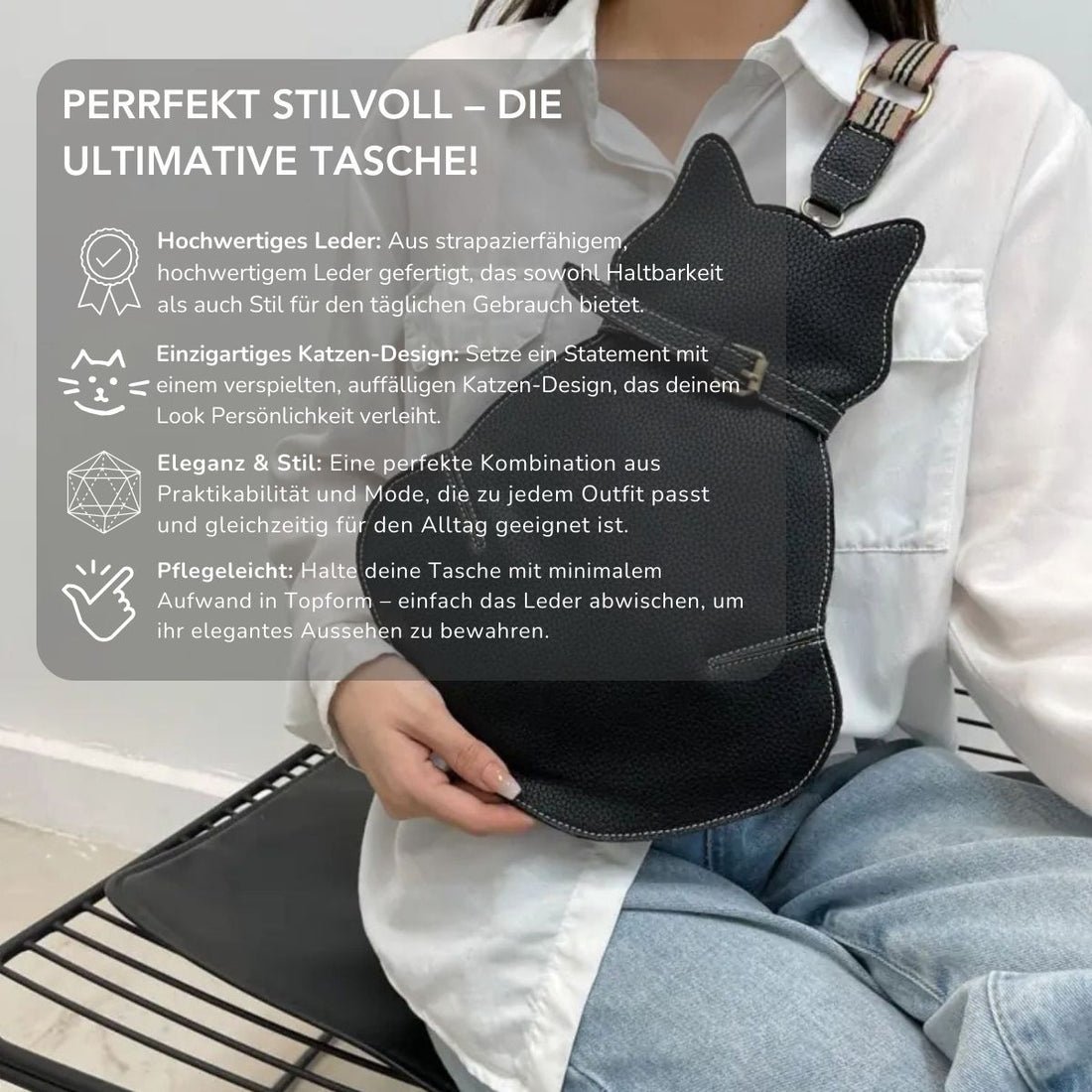 Serenosole™ PurrLeather cat leather bag | Soft leather design, gentle on the fur and durable!