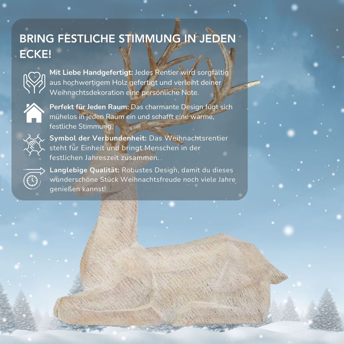 Serenosole™ EverDeer Christmas Reindeer | Brings festive spirit and warm connection | Coziest Christmas Deer 2024