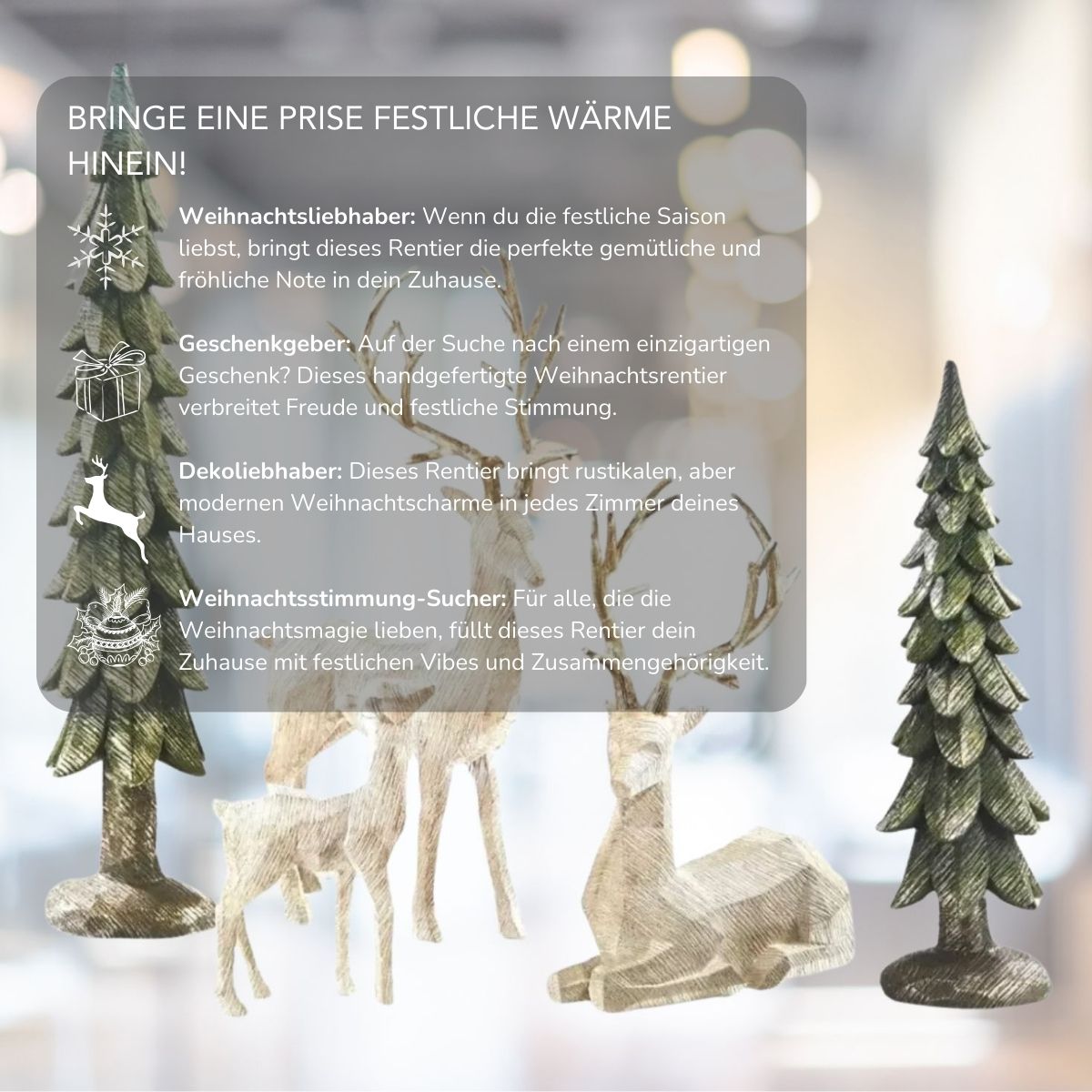 Serenosole™ EverDeer Christmas Reindeer | Brings festive spirit and warm connection | Coziest Christmas Deer 2024