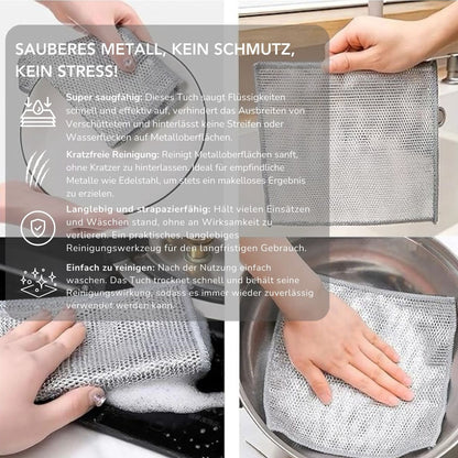 Serenosole™ CleanWipe Metal Cleaning Cloth | Super absorbent and scratch-free | Ultimate Metal Cleaning Cloth 2024 (3+2 FREE)