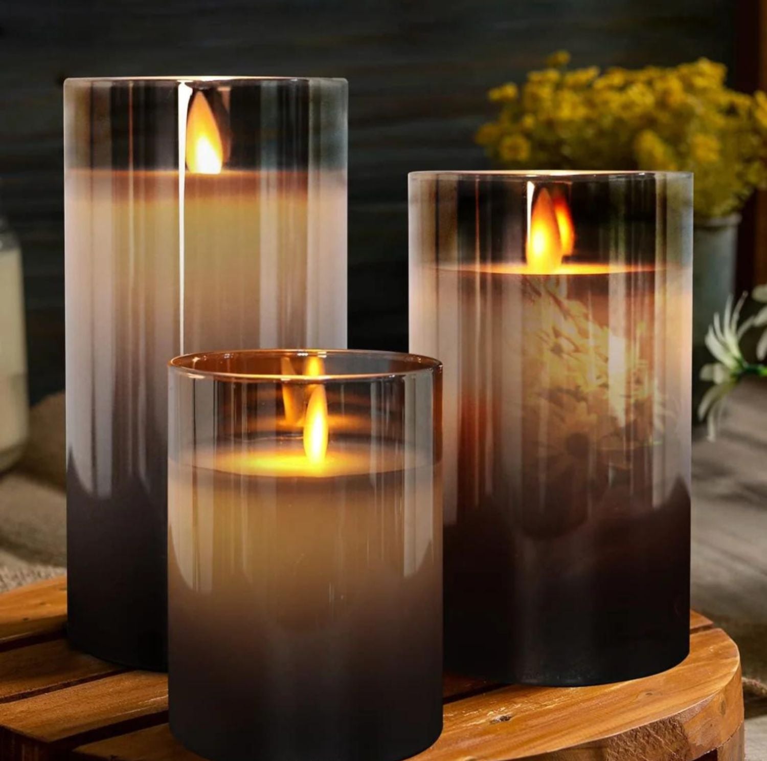 Serenosole™ GlowGrove Electric Candles | Cozy glow without the flame (set of 3)