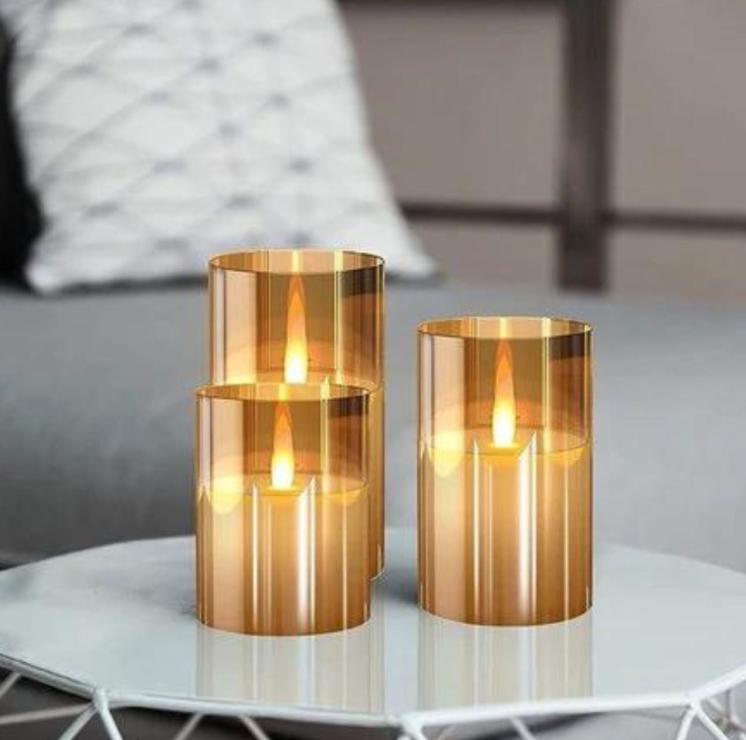 Serenosole™ GlowGrove Electric Candles | Cozy glow without the flame (set of 3)