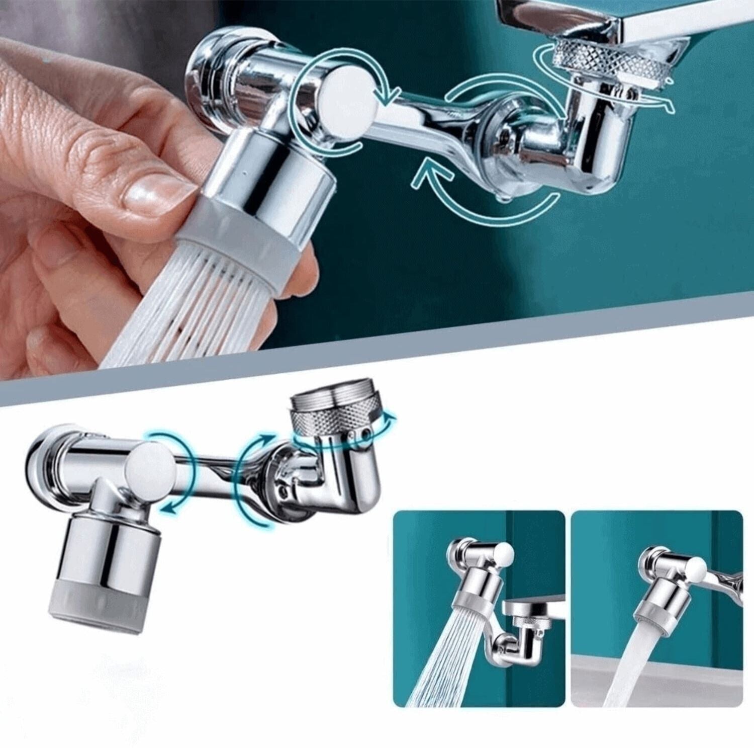 Serenosole™ FlowMaster Faucet Attachment | Turn any faucet into a powerful sprayer | Ultimate Faucet Upgrade 2024 (1+1 FREE)