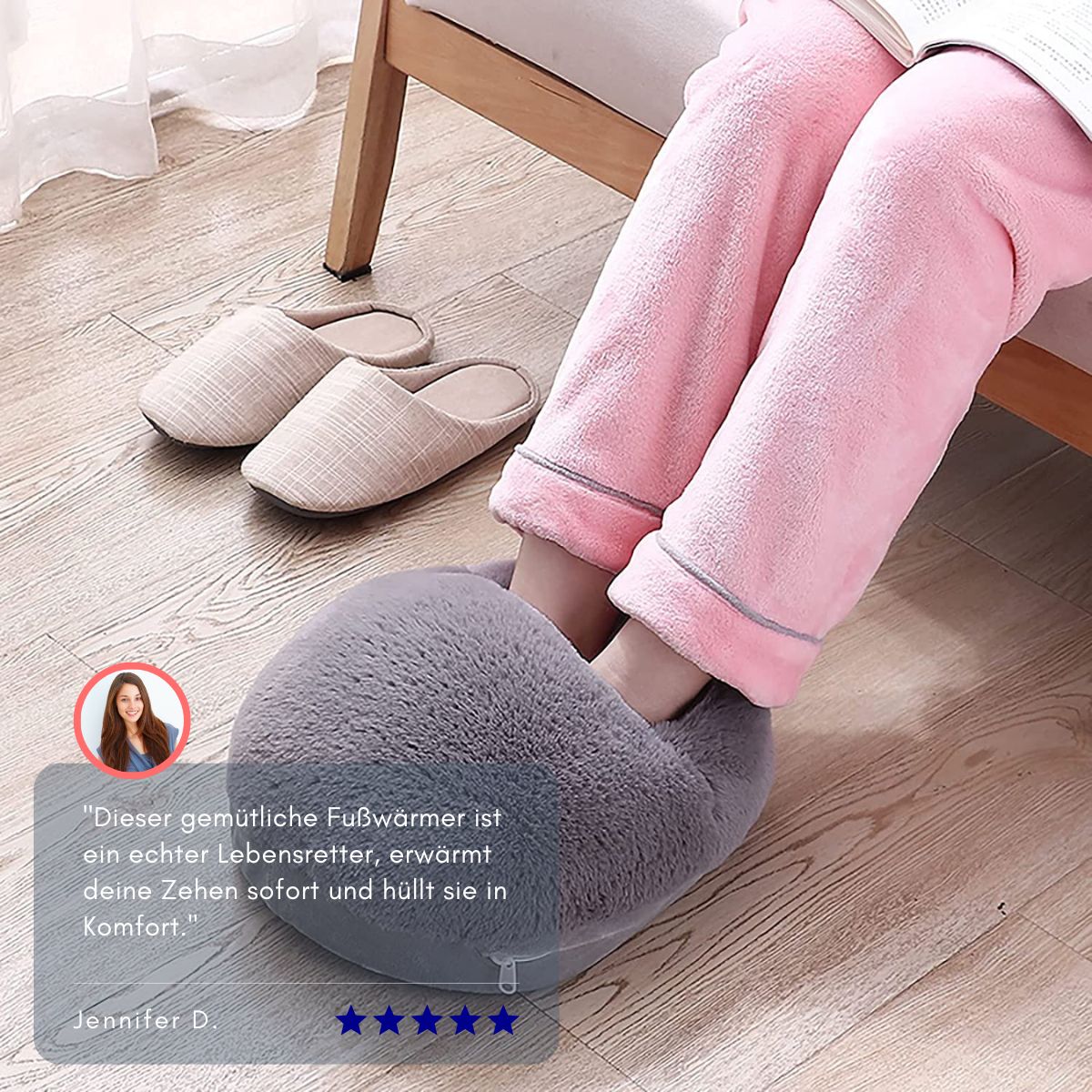 Fluffy Electric Heated Foot Warmer™Slippers