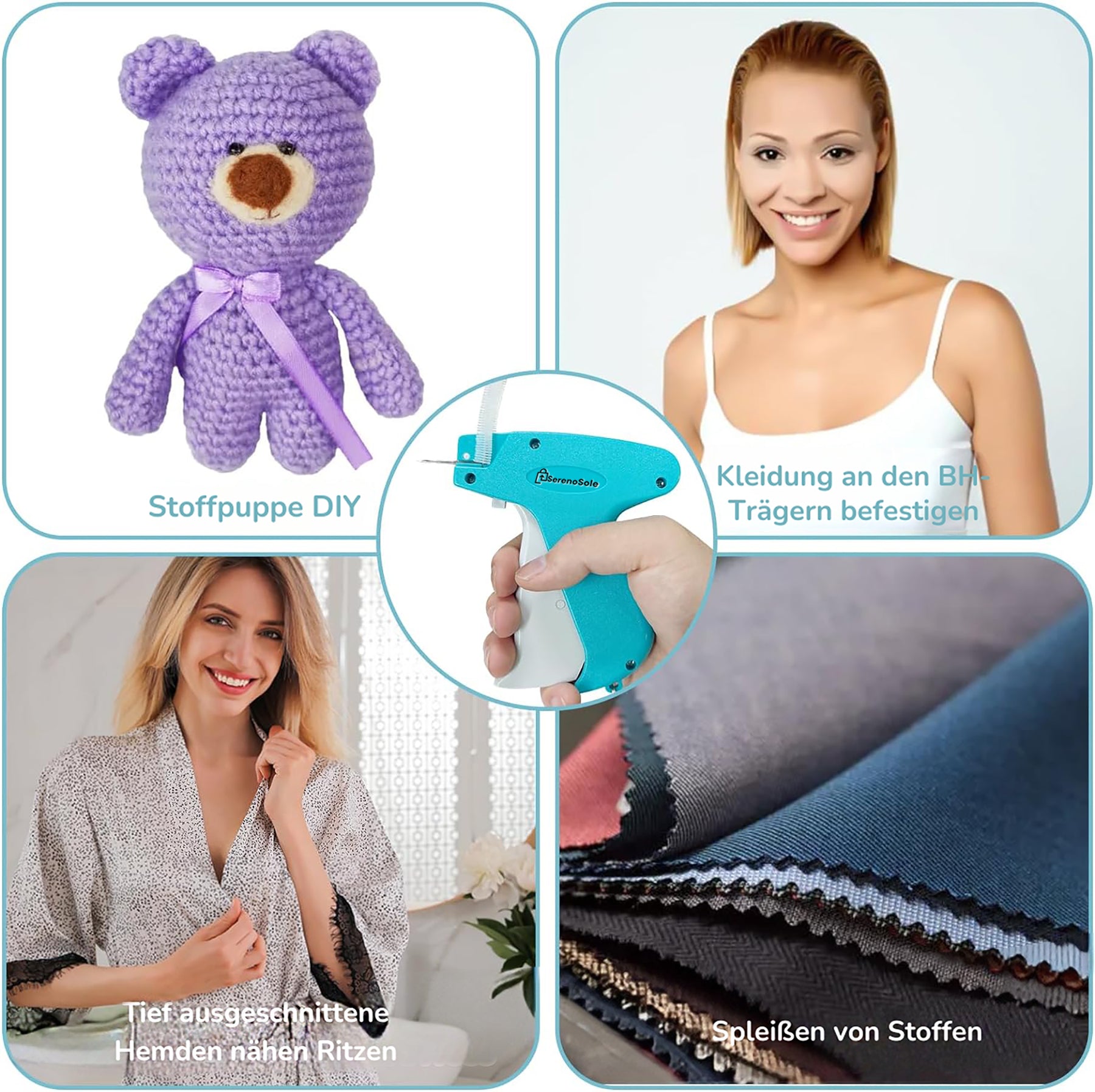 Serenosole Easy Stitch™| Fast clothing fixer | With free complete set (1000 closures 6 needles)