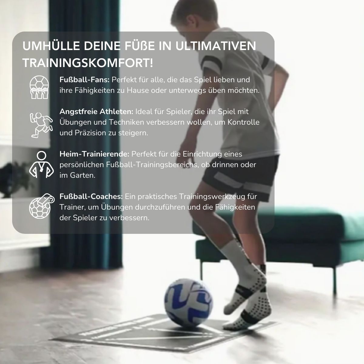 Serenosole™ KickMaster Soccer Mat | Improve your skills with every kick and dribble | Perfect training surface 2024