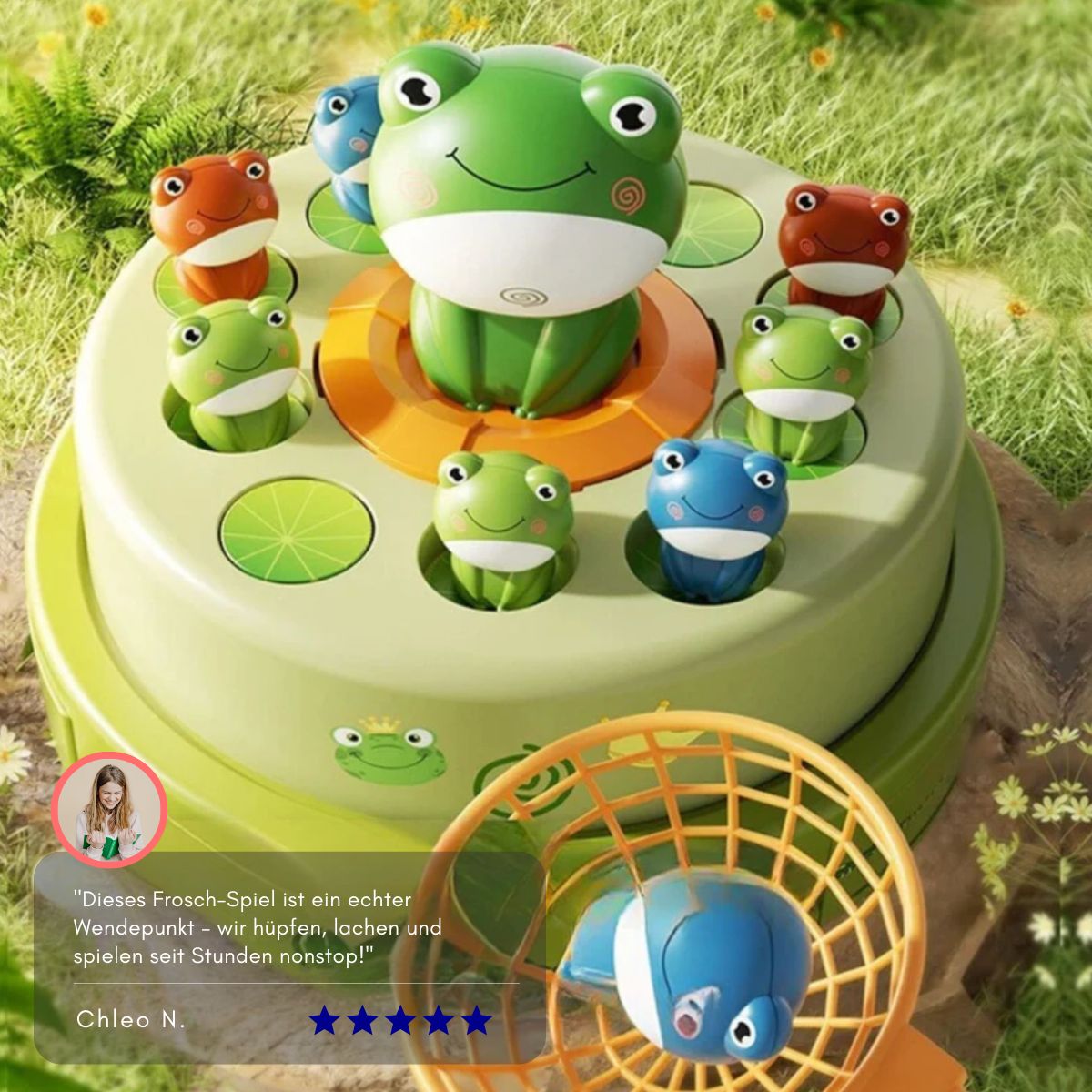 Serenosole™ FrogTastic Frog Playset | Frogs that jump, catch and bring the fun to life