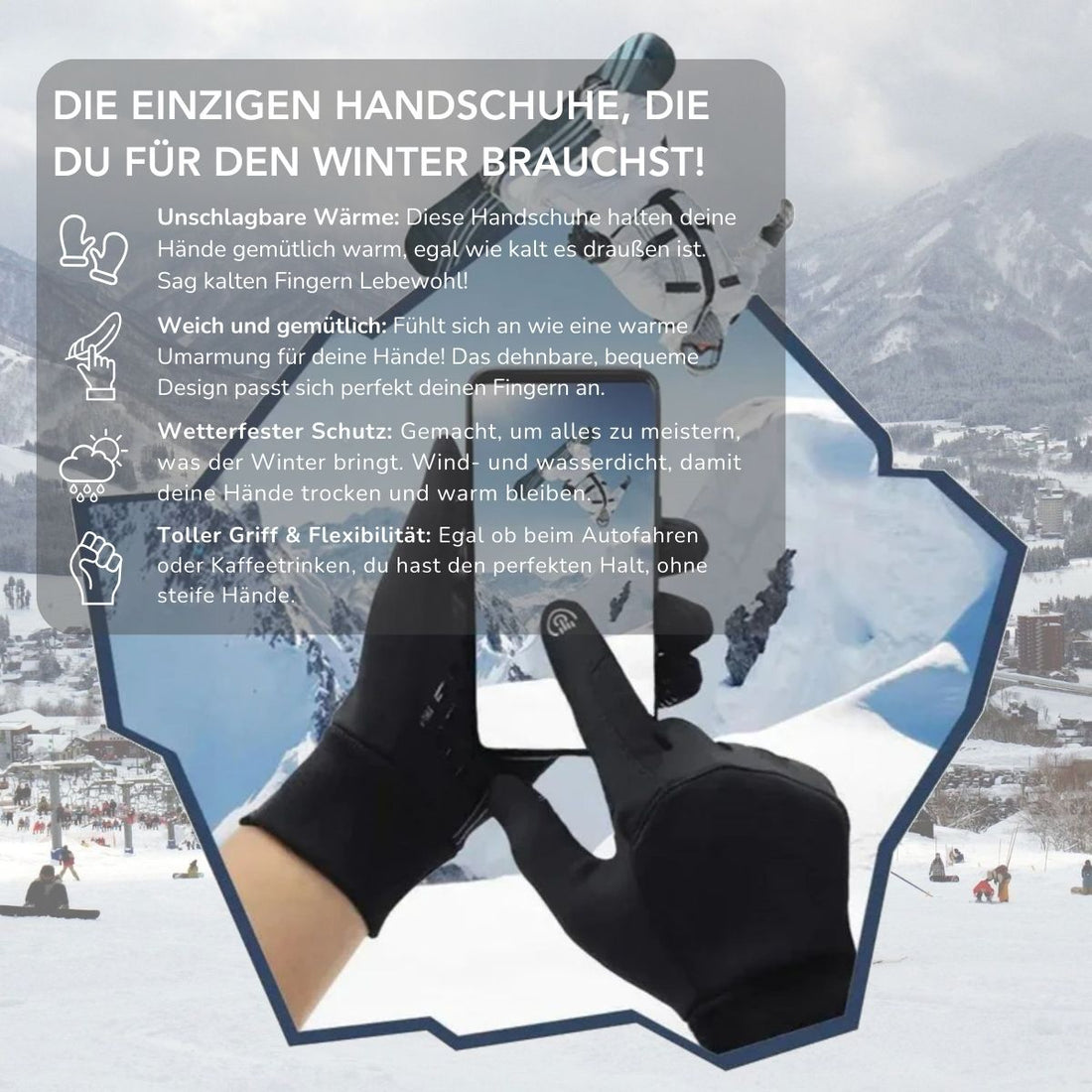 Serenosole™ WinterWave Winter Gloves | All-day warm hands and weatherproof protection | Coziest winter gloves 2024