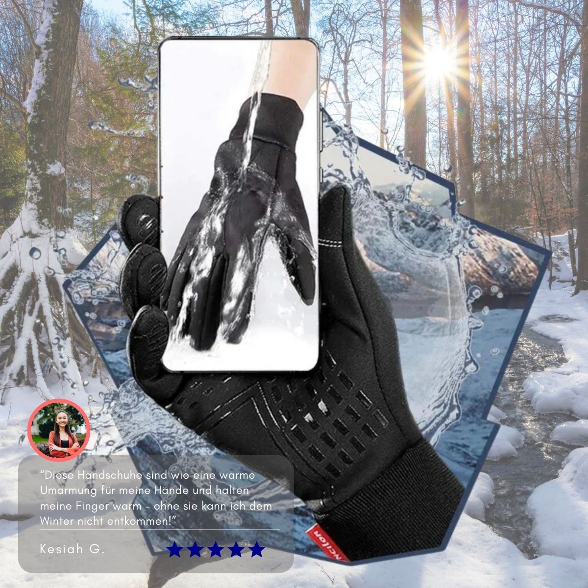 Serenosole™ WinterWave Winter Gloves | All-day warm hands and weatherproof protection | Coziest winter gloves 2024