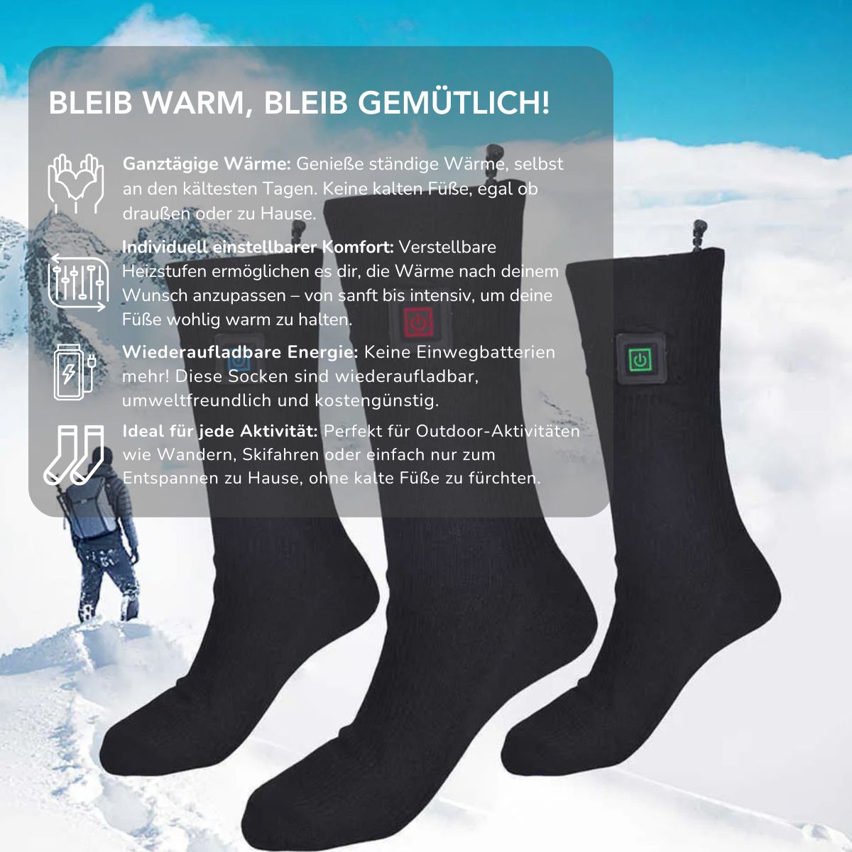 Serenosole™ ThermaWalk Heizsocken | Halte deine Füße warm und gemütlich | Die Wärmsten Socken 2024