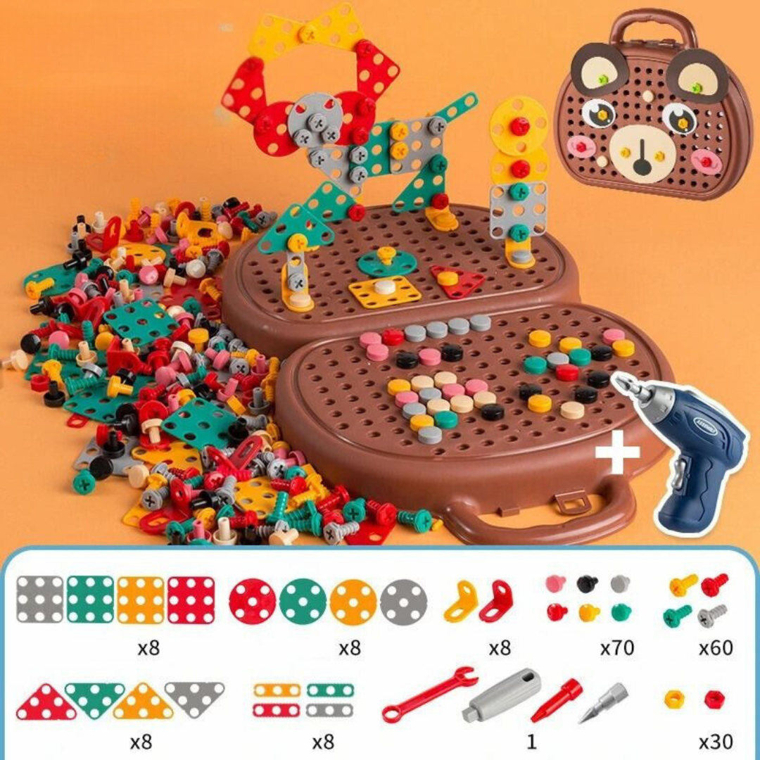 Serenosole™ PuzzlePlay Electric Drill Toy Set | Build your perfect puzzle and make each piece unique | The ultimate puzzle experience 2024