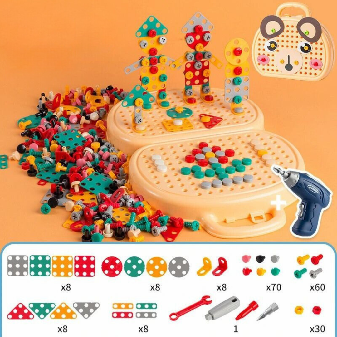 Serenosole™ PuzzlePlay Electric Drill Toy Set | Build your perfect puzzle and make each piece unique | The ultimate puzzle experience 2024