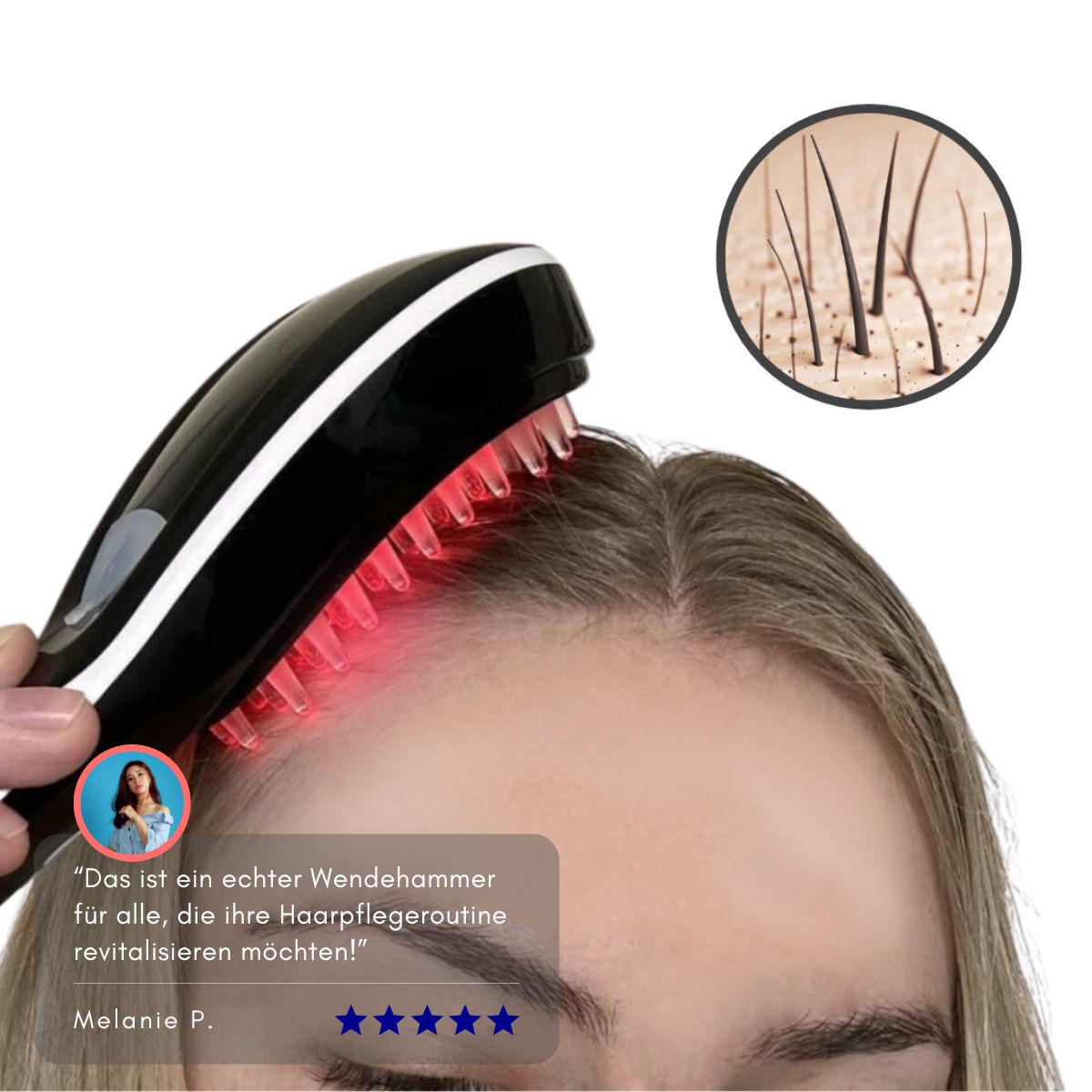 Serenosole™ Red/Blue Light Spray Brush | Improved Hair and Scalp Health | Best Solution for Healthy Scalp 2024