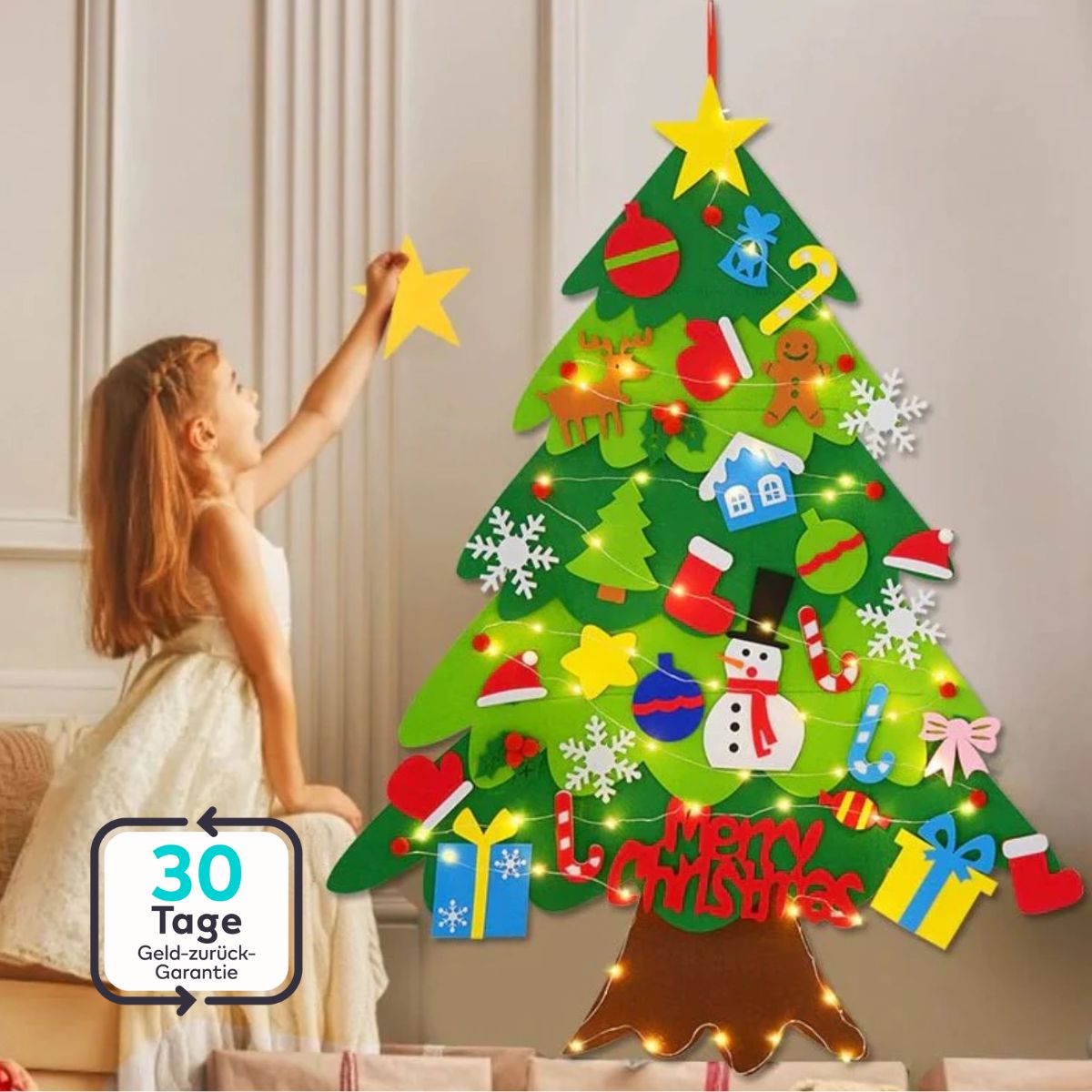 Serenosole™ MerryCraft DIY Wall Hanging Christmas Tree | Decorate, Play and Light Up the Holidays | Best Family Tree 2024