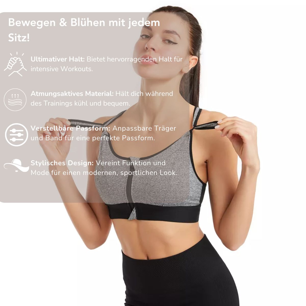 Serenosole™ Sleek &amp; Chic Sports Bra | Ultimate Comfort and Support for Every Workout | Best Fit Sports Bra 2024 (Add Second One FREE)