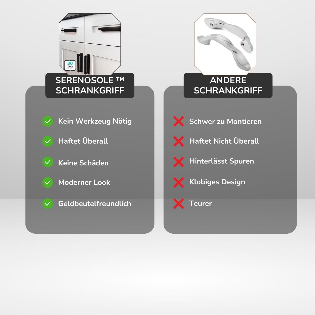 Serenosols™StickMate cabinet handle | Upgrade your cabinets-no tools at all | Self-adhesive Cabinet Handles 2024