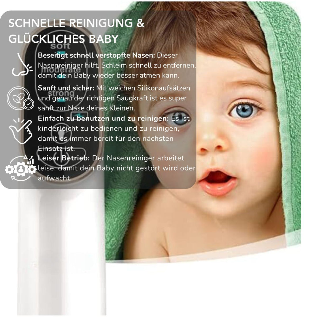 Serenosole™ BreatheEase Nasal Cleaner | Cleans nasal passages for easy breathing | Best solution for stuffy nose baby 2024