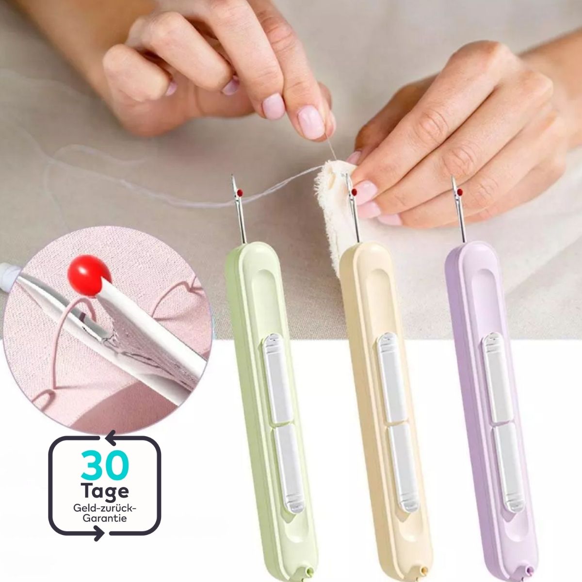 Serenosole™ SnapStitch 2-in-1 Needle Threader Seam Ripper | Threads your needle in seconds and helps you correct mistakes effortlessly (2+1 FREE)