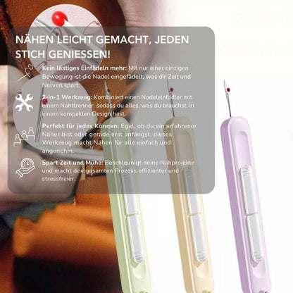 Serenosole™ SnapStitch 2-in-1 Needle Threader Seam Ripper | Threads your needle in seconds and helps you correct mistakes effortlessly (2+1 FREE)